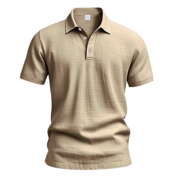 Herren Poloshirt mit strukturiertem Design und modischen Knopfdetails Aliams