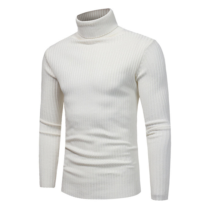 Herren Hochwertiger Rippenrollkragenpullover Aliams