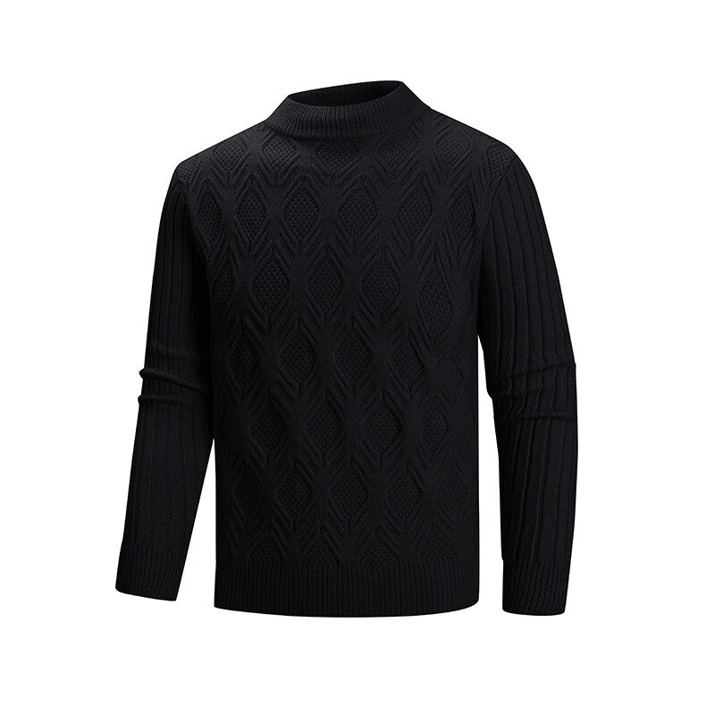 Herren Rollkragenpullover mit strukturierter Strickoberfläche Aliams