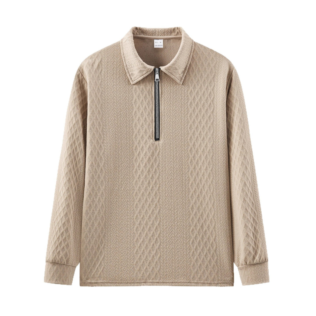 Herren Sweatshirt mit modischem Stehkragen und strukturiertem Design Aliams