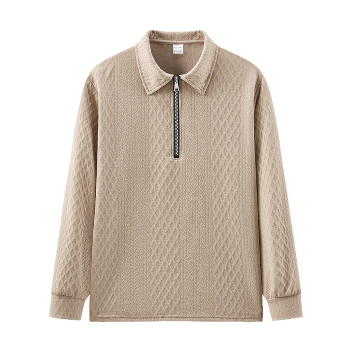 Herren Sweatshirt mit modischem Stehkragen und strukturiertem Design Aliams