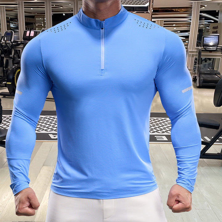 Herren Sportliches Langarm-Funktionsshirt Aliams