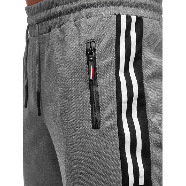Herren stylische Jogginghose mit praktischen Reißverschlusstaschen und elastischem Bund Aliams