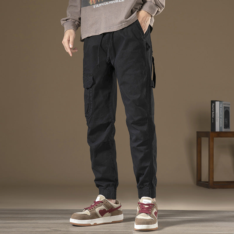 Herren Cargo-Hose mit funktionalen Taschen und elastischem Bund Aliams