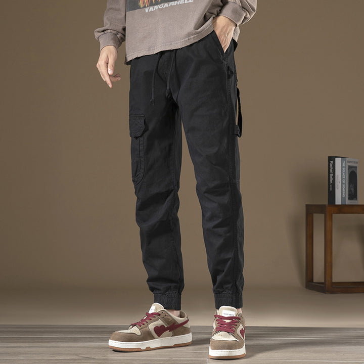 Herren Cargo-Hose mit funktionalen Taschen und elastischem Bund Aliams