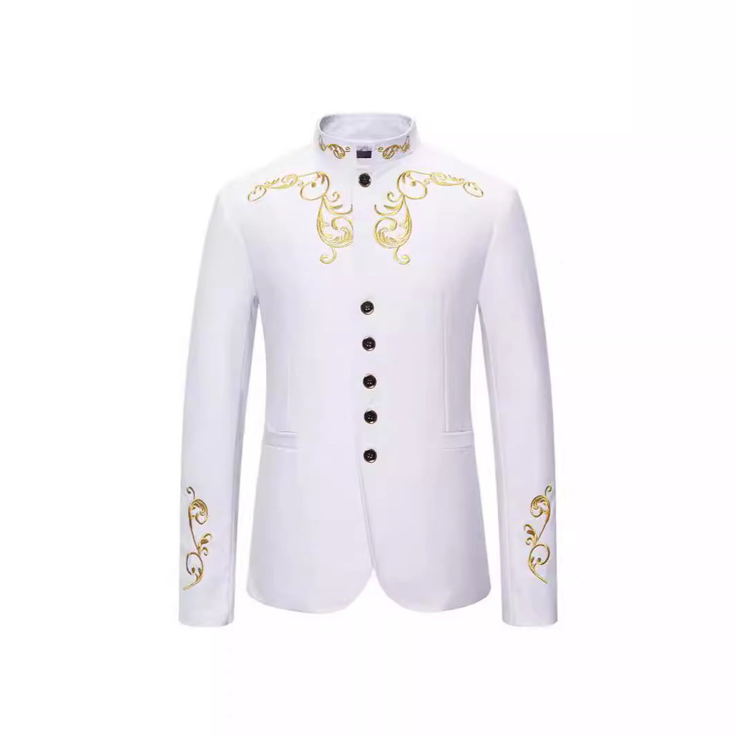 Herren Eleganter Blazer mit kunstvollen Stickereien Aliams