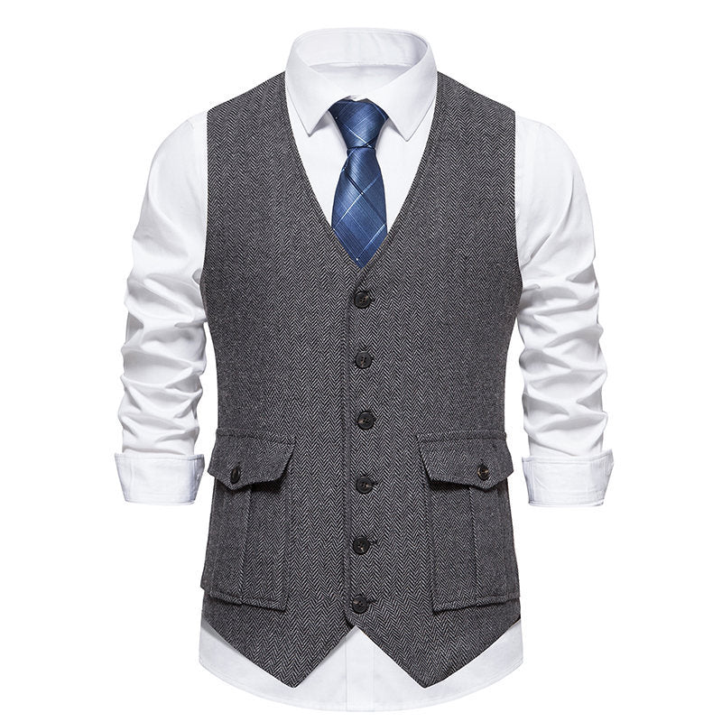 Herren elegante gesteppte Weste Aliams