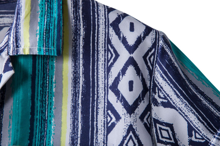 Herren Kurzarmhemd mit einzigartigem tribal-inspiriertem Design Aliams