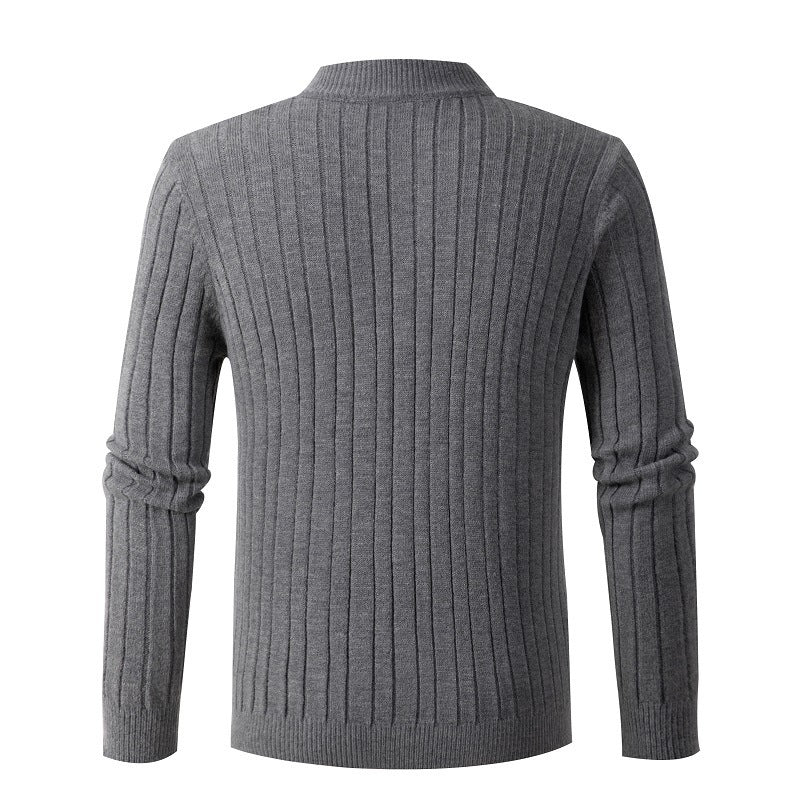 Herren Strickpullover mit hochschließendem Kragen Aliams