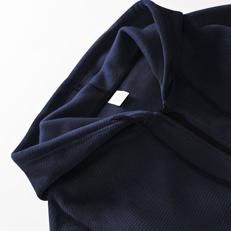 Herren sportlicher Zip-Hoodie aus atmungsaktivem Material mit Taschen Aliams