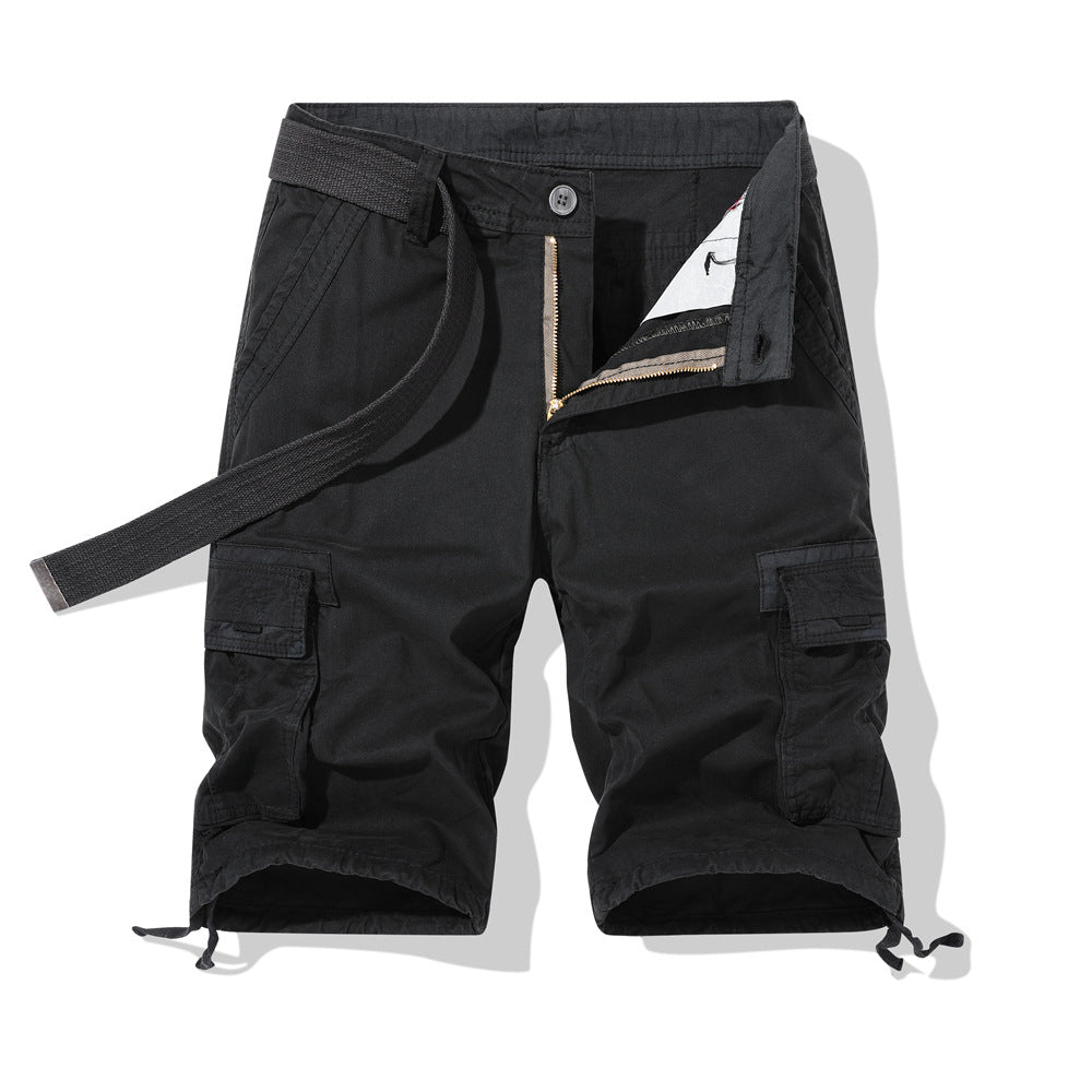 Herren Cargo-Shorts mit multifunktionalen Taschen und verstellbarem Bund Aliams