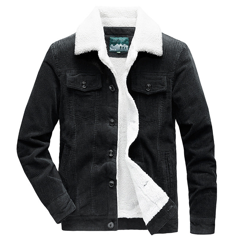 Herren Cordjacke mit stylischem Sherpa-Futter Aliams
