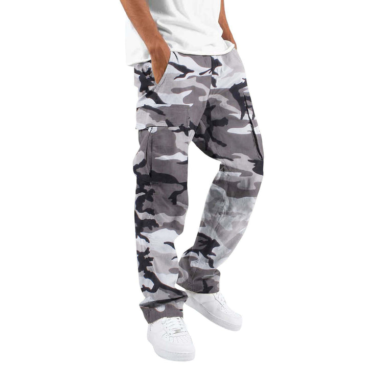 Herren Camouflage Cargo-Hose mit zahlreichen Taschen Aliams