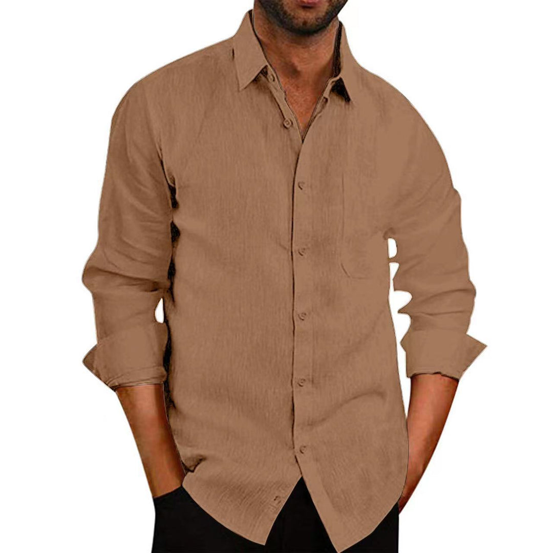 Herren casual langärmliges Hemd Aliams