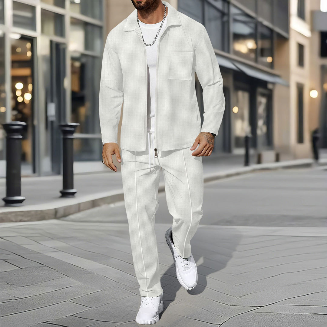 Herren Sportliches Freizeit-Set mit Reißverschluss und praktischen Taschen Aliams