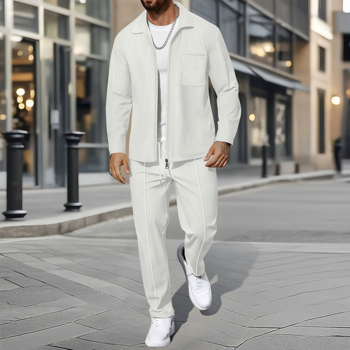 Herren Sportliches Freizeit-Set mit Reißverschluss und praktischen Taschen Aliams