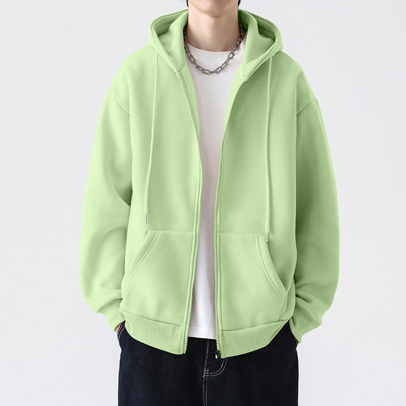 Herren Kapuzensweatjacke mit durchgehendem Reißverschluss und legerer Passform Aliams