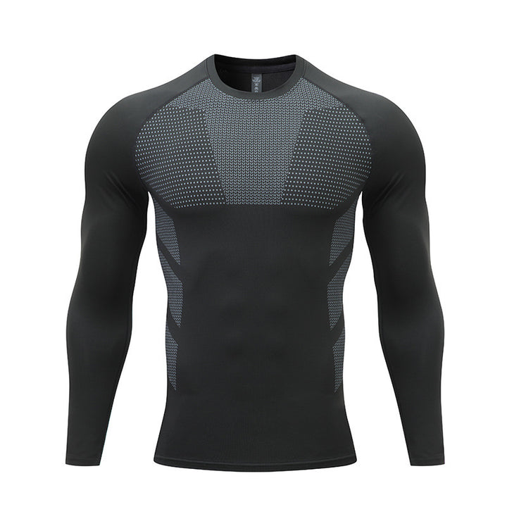 Herren Kompressions-Langarm-Sportshirt Aliams