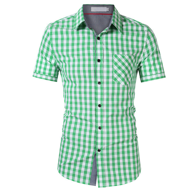 Herren Kurzarm-Hemd im klassischen Karodessin Aliams