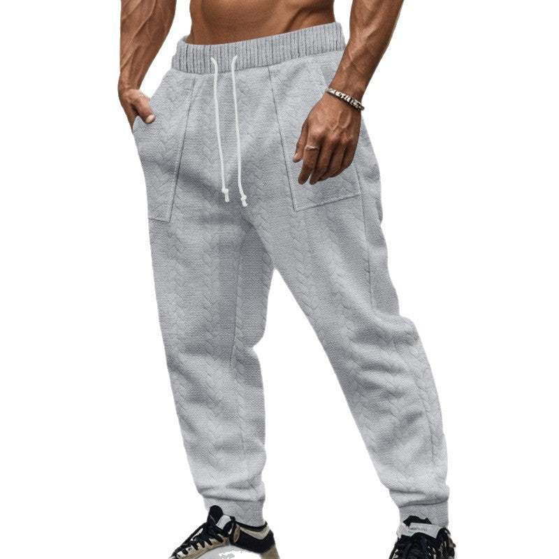 Herren bequeme Jogginghose mit strukturiertem Design und elastischem Bund Aliams