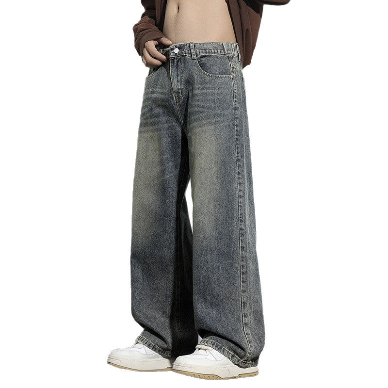 Unisex Weit geschnittene Denim-Jeans Aliams