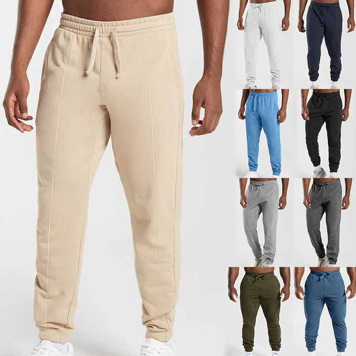 Herren bequeme Freizeit-Jogginghose mit elastischem Bund und seitlichen Taschen Aliams