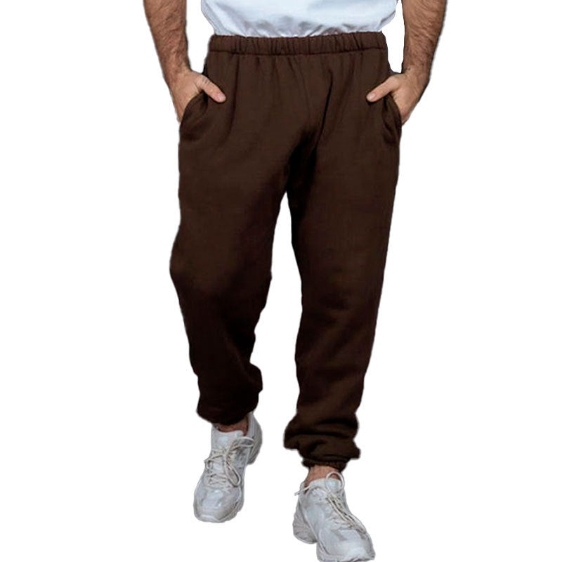 Herren bequeme Jogginghose mit elastischem Bund und seitlichen Eingrifftaschen Aliams