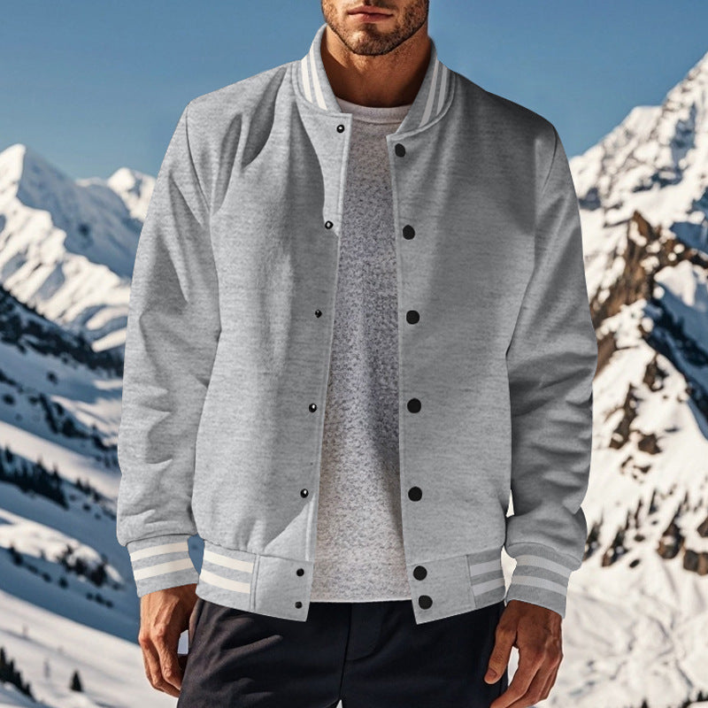 Herren Collegejacke mit elastischen Rippbündchen Aliams