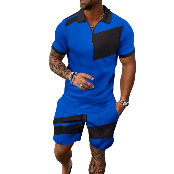 Herren Sportliches Freizeitset mit kurzem Reißverschluss und modernen Akzenten Aliams