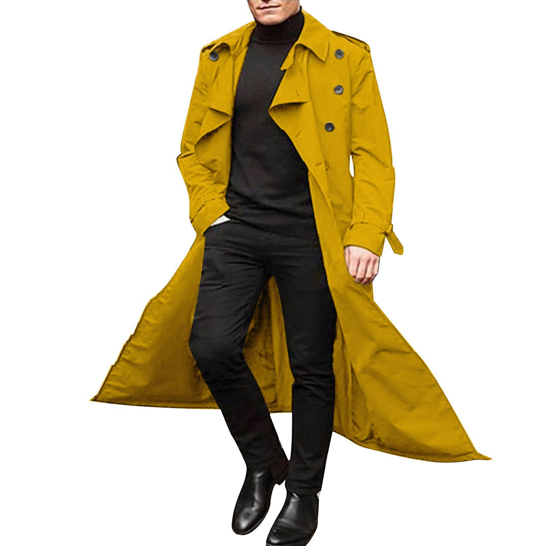 Herren Trenchcoat mit doppelter Knopfleiste und urbanem Design Aliams