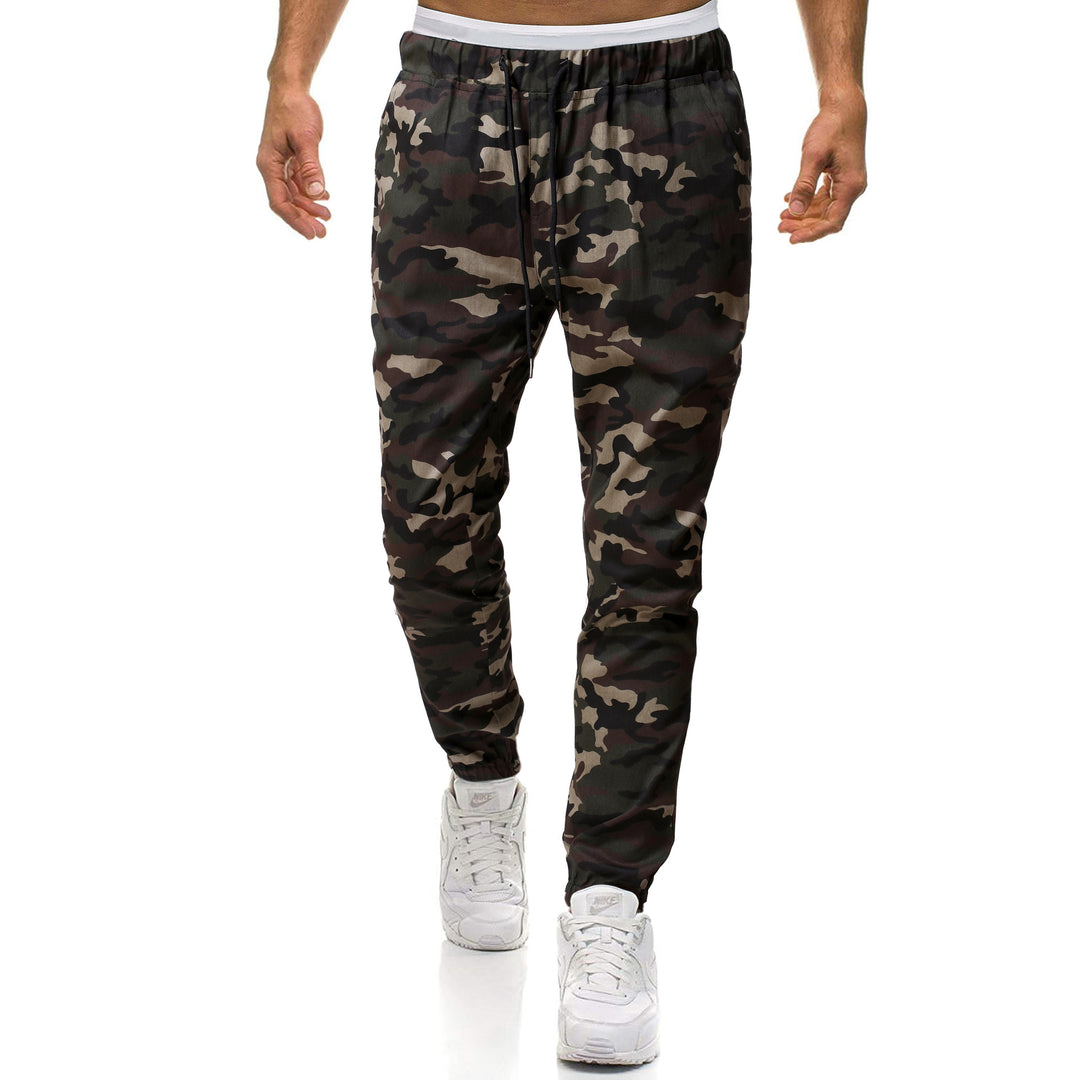 Herren Cargohose mit stylischem Camouflage-Design und elastischem Bund Aliams