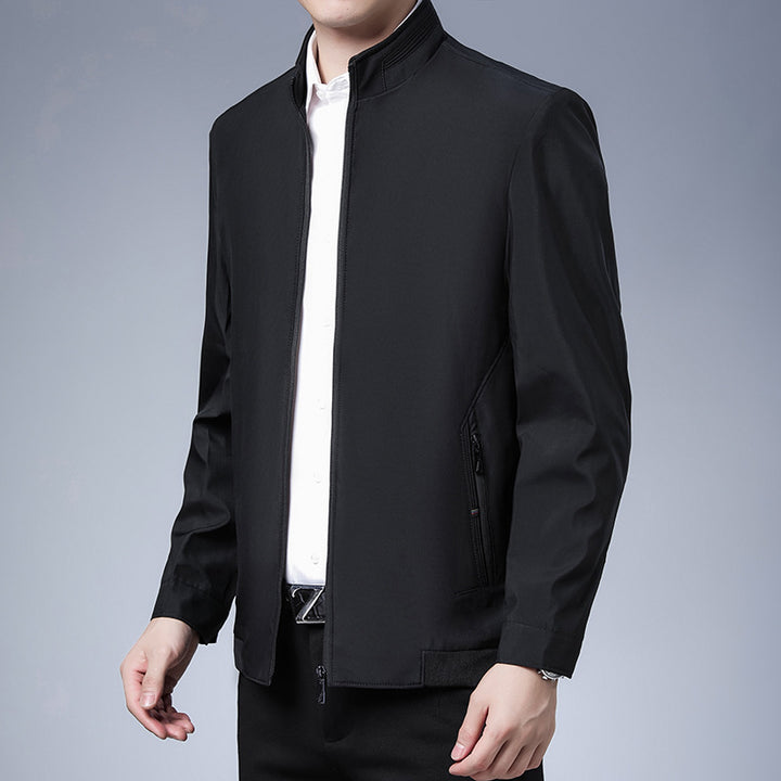 Herren sportliche High-Tech Jacke mit Stehkragen und seitlichen Reißverschlusstaschen Aliams