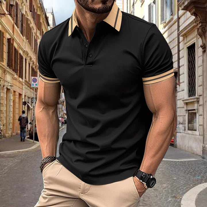 Stylisches Performance-Polo für Herren mit kontrastierenden Kragen Aliams