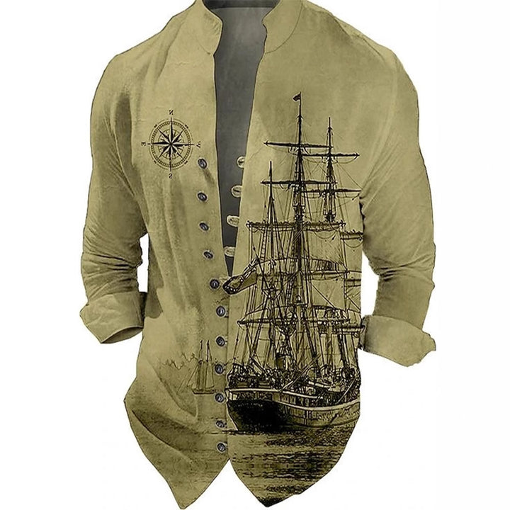 Herren Weste mit nostalgischem maritimem Schiffsdesign Aliams