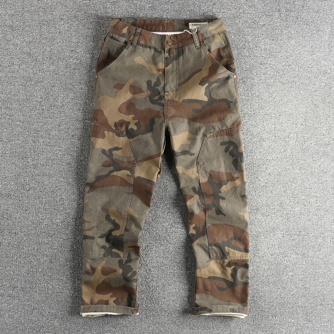 Herren Cargohose im modernen Camouflage-Design mit multifunktionalen Taschen Aliams