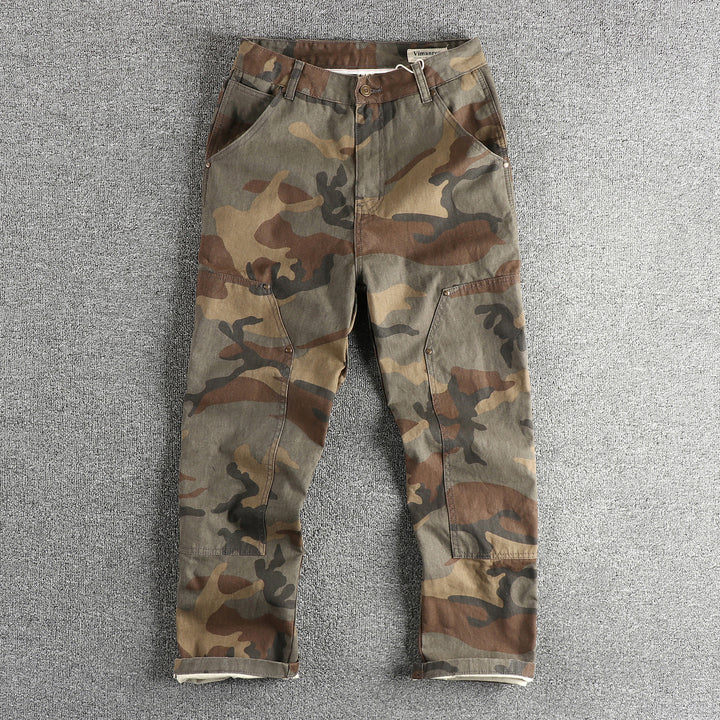 Herren Cargohose im modernen Camouflage-Design mit multifunktionalen Taschen Aliams