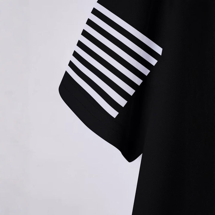 Herren Poloshirt mit patriotischem Grafikdesign und stylishem V-Ausschnitt Aliams