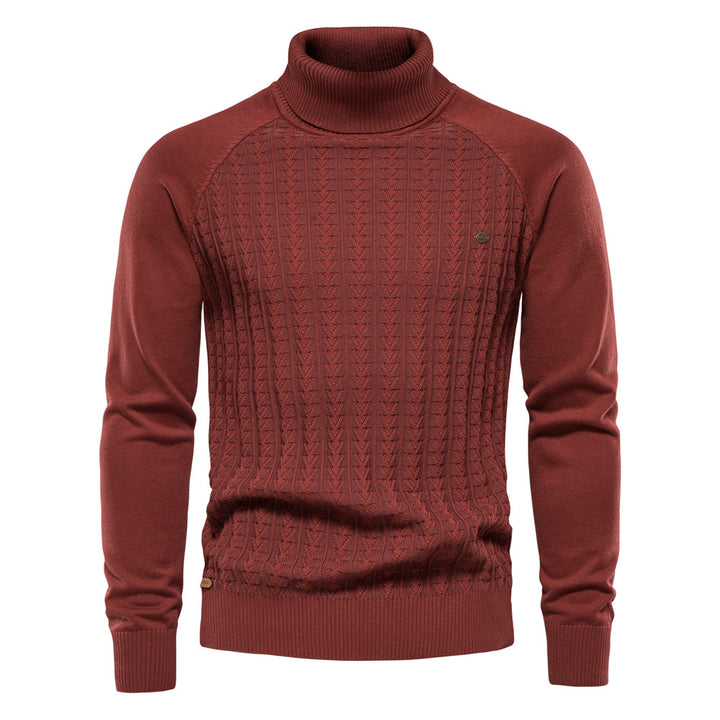 Herren Rollkragenpullover mit strukturiertem Muster Aliams