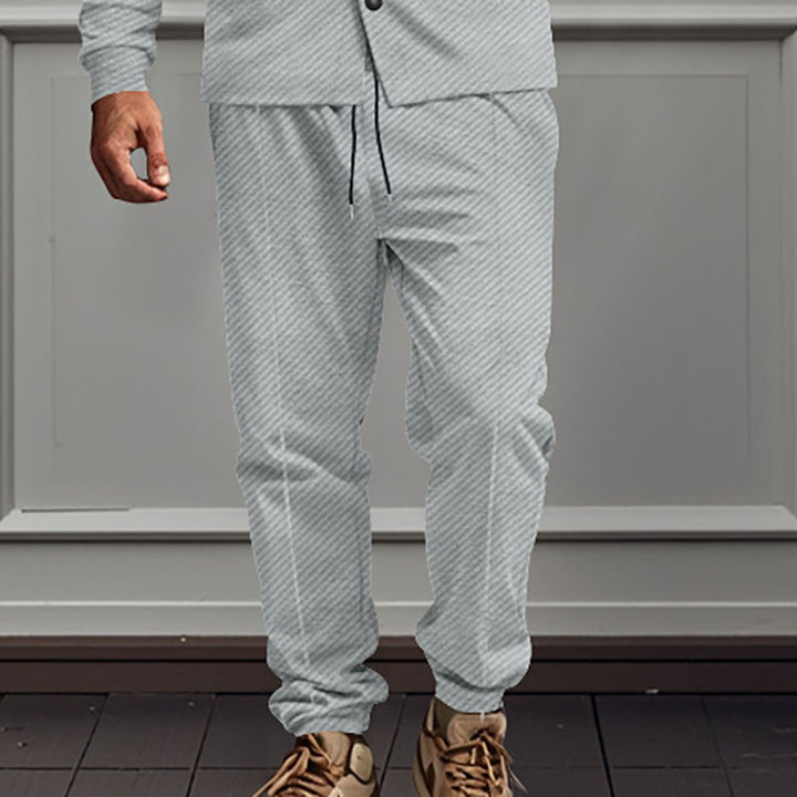 Herren bequeme Freizeit-Jogginghose mit elastischem Bund und seitlichen Taschen Aliams