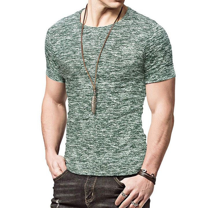 Herren Freizeit T-Shirt mit meliertem Design und Rundhalsausschnitt Aliams