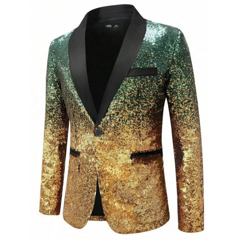 Herren Glamouröser Pailletten-Sakko Aliams