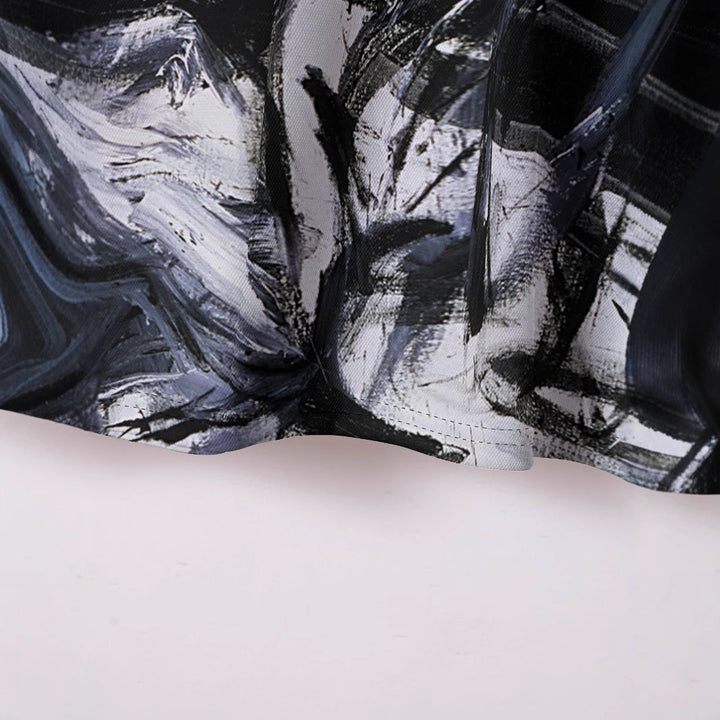 Herren Kurzarm-Hemd mit kreativem Farbdesign und modernem Schnitt Aliams