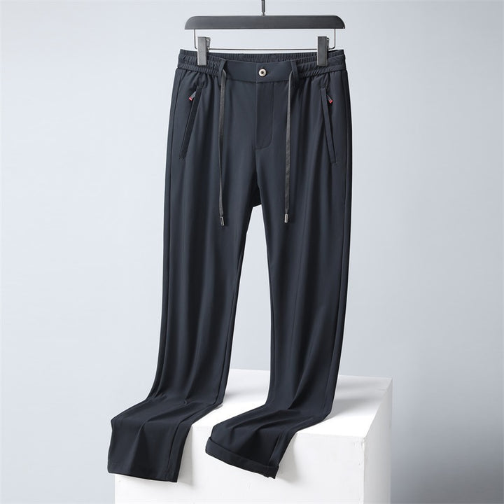 Herren bequeme Sporthose mit elastischem Bund und seitlichen Reißverschlusstaschen Aliams