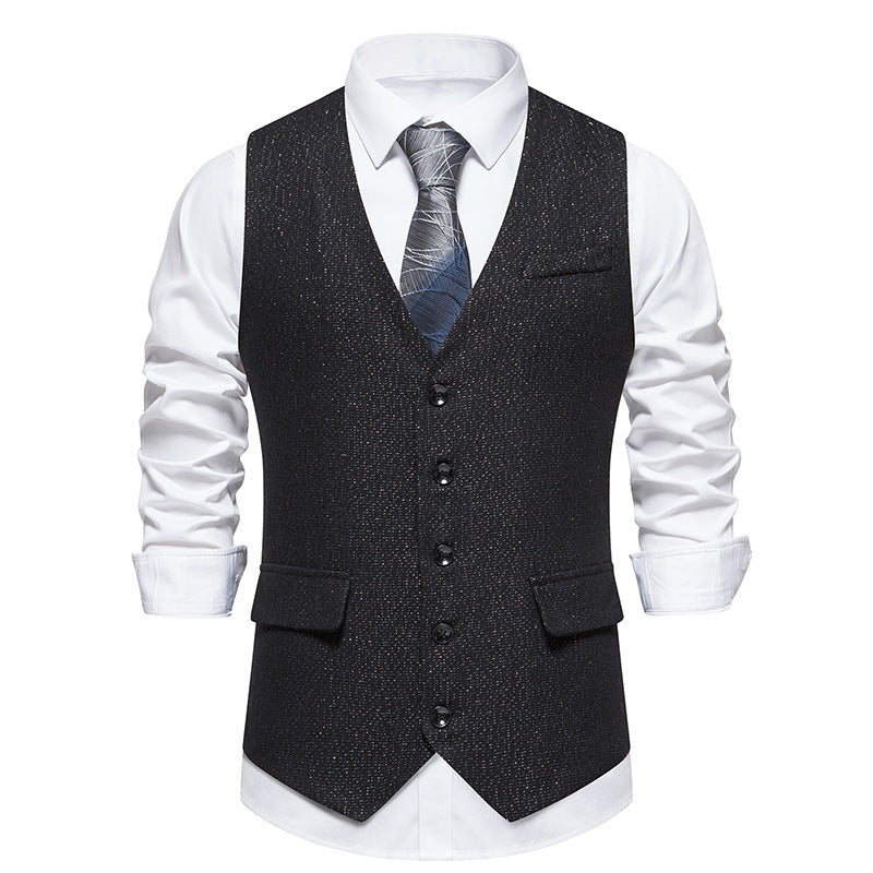 Herren elegante Weste mit feinen Knopfdetails Aliams