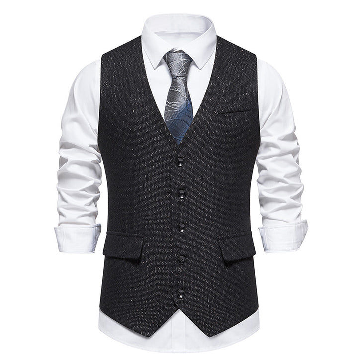 Herren elegante Weste mit feinen Knopfdetails Aliams