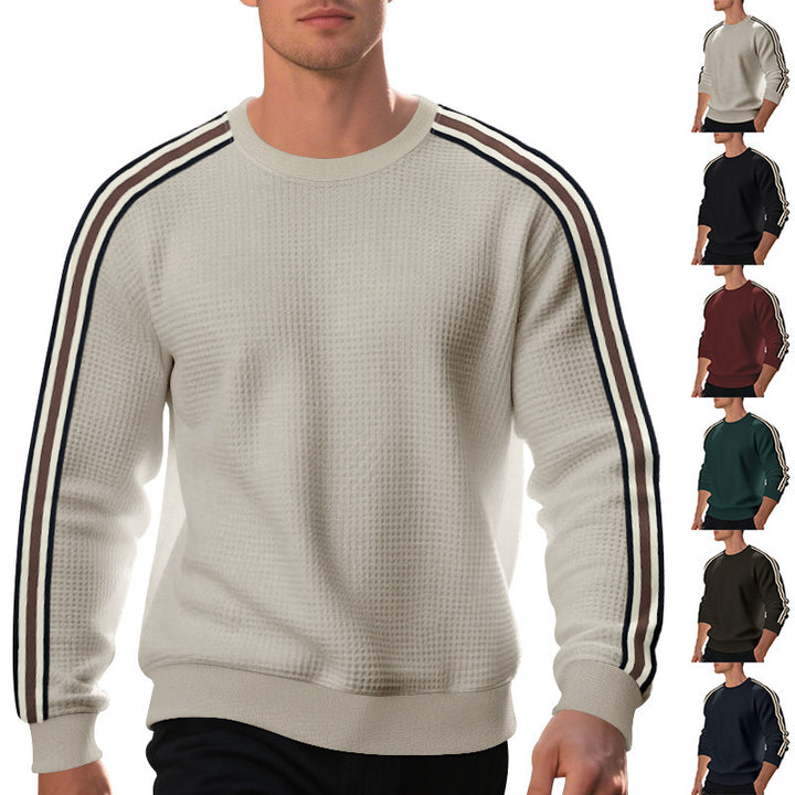 Herren Sweatshirt mit strukturiertem Material und modischen Streifen Aliams