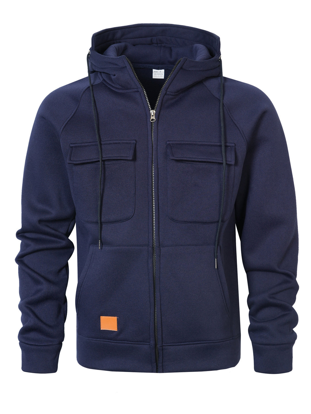 Herren lässige Kapuzenjacke mit zwei praktischen Brusttaschen Aliams