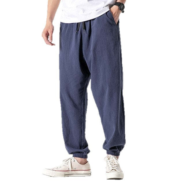 Herren Bequeme Jogginghose mit elastischem Bund und seitlichen Taschen Aliams