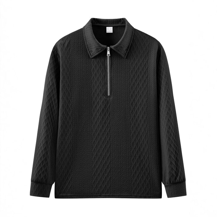 Herren Sweatshirt mit modischem Stehkragen und strukturiertem Design Aliams