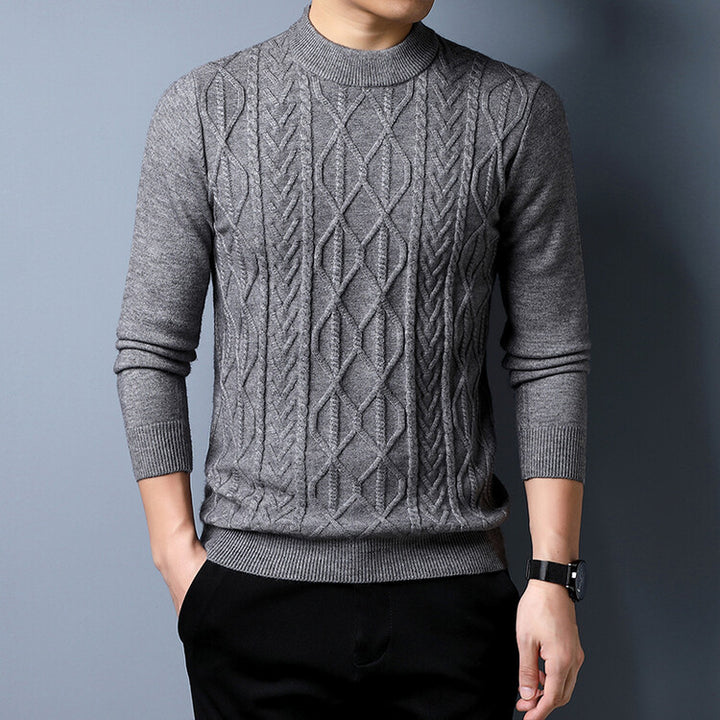 Herren Strickpullover mit strukturiertem Zopfmuster Aliams